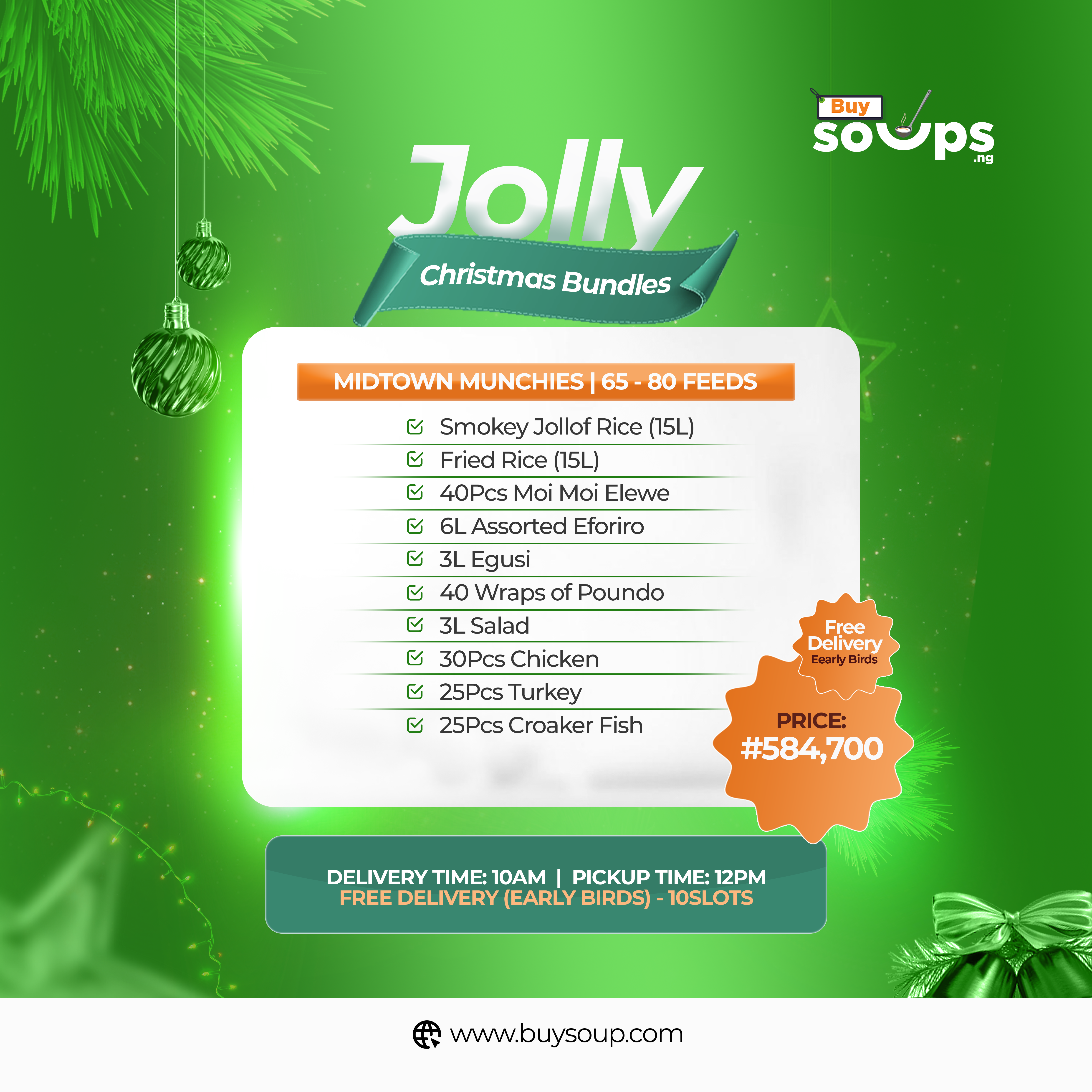 Christmas Bundle - Midtown Munchies | 65 - 80 Feeds